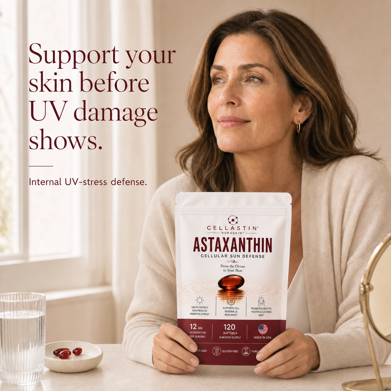 Astaxanthin Skin Defense Softgels | Cellastin®